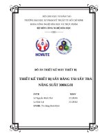 Đồ Án thiết kế máy thiết bị thiết kế thiết bị sấy băng tải sấy trà năng suất 300kgh