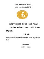Đề tài electronic learning trong giáo dục hiện Đại