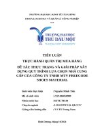 Đề tài thực trạng và giải pháp xây dựng quy trình lựa chọn nhà cung cấp của công ty tnhh mtv freecode shoes material