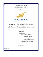 Báo cáo nội dung cuối khóa Đề tài an toàn khi sử dụng máy hàn