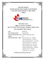 Tiểu luận môn  an toàn lao Động Đề tài công tác bảo hộ lao Động trong nhà máy chế biến thực phẩm