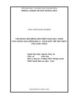 Vận dụng mô hình liên môn giáo dục stem vào giảng dạy hình học 8   sách kết nối tri thức với cuộc sống