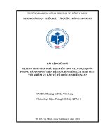 Tại sao sinh viên phải học môn học giáo dục quốc phòng và an ninh liên hệ trách nhiệm của sinh viên với nhiệm vụ bảo vệ tổ quốc vn hiện nay