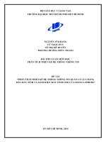 Đề tài phân tích thiết kế hệ thống thông tin quản lý của hàng bán máy tính và linh kiện máy tính cho cửa hàng laphubz
