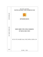 Phát hiện tấn công website sử dụng học máy