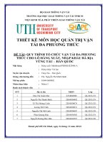 Đề tài quy trình tổ chức vận tải Đa phương thức cho lô hàng xuất, nhập khẩu bà rịa vũng tàu – hàn quốc