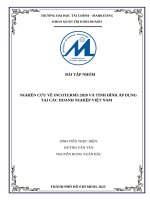 Nghiên cứu về incoterms 2020 và tình hình Áp dụng tại các doanh nghiệp việt nam