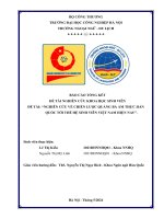 Nghiên cứu về chiến lược quảng bá Ẩm thực hàn quốc tới thế hệ sinh viên việt nam hiện nay
