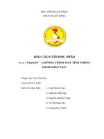 Đề tài chatgpt  chương trình máy tính thông minh nhân tạo