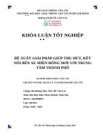 Đề xuất giải pháp giúp thu hút, kết nối bến xe miền Đông mới với trung tâm thành phố