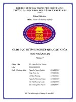 Giáo dục hướng nghiệp qua các khóa học ngắn hạn