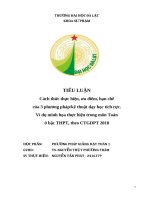 Tiểu luận cách thức thực hiện, Ưu Điểm, hạn chế của 3 phương phápkỹ thuật dạy học tích cực  ví dụ minh họa thực hiện trong môn toán Ở bậc thpt, theo ctgdpt 2018