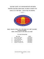 Thực trạng công tác văn thư lưu trữ tại một doanh nghiệp môn tổng quan văn thư lưu trữ