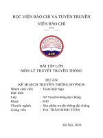 Bài tập lớn môn lý thuyết truyền thông dự Án kế hoạch truyền thông hypnos