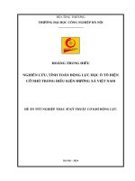 Nghiên cứu, tính toán động lực học ô tô điện cỡ nhỏ trong điều kiện đường xá Việt Nam