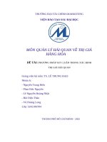 Môn quản lý hải quan về trị giá hàng hóa Đề tài phương pháp suy luận trong xác Định trị giá hải quan