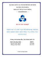 Đồ Án tốt nghiệp thiết kế và chế tạo mô hình hệ thống Điều khiển Điều hòa phục vụ công tác giảng dạy