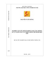 Nghiên cứu kỹ thuật phân loại câu trong xử lý ngôn ngữ tự nhiên bằng mô hình học sâu