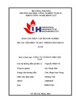 Báo cáo thực tập doanh nghiệp Đề tài tìm hiểu về quy trình chẩn Đoán Ô tô