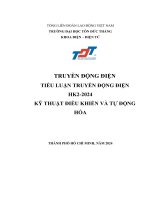 Truyền Động Điện tiểu luận truyền Động Điện hk2 2024 kỹ thuật Điều khiển và tự Động hóa