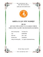 Khóa luận tốt nghiệp Kế toán kiểm toán: Kế toán tiền lương và các khoản trích theo lương tại Siêu thị Thành Đô Giải Phóng