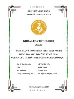Khóa luận tốt nghiệp Kế toán kiểm toán: Đánh giá và hoàn thiện kiểm soát nội bộ hàng tồn kho tại Công ty Cổ phần Nghiên cứu và Phát triển Công nghệ Giáo dục