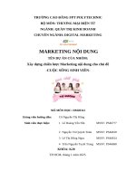 Marketing nội dung xây dựng chiến lược marketing nội dung cho chủ Đề cuộc sống sinh viên