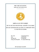 Khóa luận tốt nghiệp Kế toán kiểm toán: Kế toán doanh thu, chi phí và xác định kết quả kinh doanh tại Công ty TNHH Kiến trúc và Nội thất DC Home