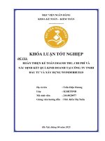 Khóa luận tốt nghiệp Kế toán kiểm toán: Hoàn thiện kế toán doanh thu, chi phí và xác định kết quả kinh doanh tại Công ty TNHH Đầu tư và Xây dựng Wonderbuild