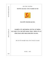 Nghiên cứu mô phỏng số ứng xử động lực học của chi tiết dạng trục tròn có cơ tính thay đổi theo phương ngang