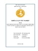 Khóa luận tốt nghiệp Kế toán kiểm toán: Hoàn thiện kế toán tiền lương và các khoản trích theo lương tại Công ty TNHH Xuất nhập khẩu Thương mại và Dịch vụ Quang Trung
