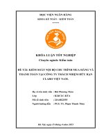 Khóa luận tốt nghiệp Kế toán kiểm toán: Kiểm soát nội bộ chu trình mua hàng và thanh toán tại Công ty Trách nhiệm hữu hạn Claro Việt Nam