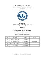 Tiểu luận thương mại trên mạng xã hội dành cho bạn  for you page