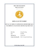 Khóa luận tốt nghiệp Ngân hàng: Tác động của bình đẳng giới đến hiệu quả tài chính của ngân hàng thương mại Việt Nam