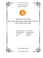 Khóa luận tốt nghiệp Ngân hàng: Thực trạng hoạt động chuyển đổi số tại Ngân hàng Chính sách Xã hội