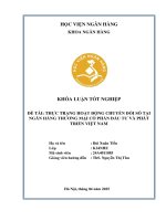 Khóa luận tốt nghiệp Ngân hàng: Thực trạng hoạt động chuyển đổi số tại Ngân hàng Thương mại cổ phần Đầu tư và Phát triển Việt Nam