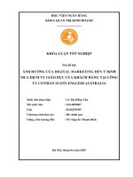 Khóa luận tốt nghiệp Quản trị kinh doanh: Ảnh hưởng của Digital Marketing tới việc lựa chọn dịch vụ giáo dục của khách hàng tại Công ty Cổ phần Scots English Australia