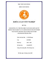 Khóa luận tốt nghiệp Ngân hàng: Ảnh hưởng của thương hiệu ngân hàng đến quyết định sử dụng dịch vụ của khách hàng doanh nghiệp Ngân hàng Thương mại cổ phần Quân đội - Chi nhánh Thành Công