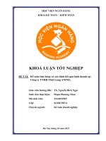 Khóa luận tốt nghiệp Kế toán kiểm toán: Kế toán bán hàng và xác định kết quả kinh doanh tại Công ty TNHH Thời trang ANIMA