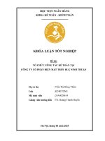 Khóa luận tốt nghiệp Kế toán kiểm toán: Tổ chức công tác kế toán tại Công ty Cổ phần Điện Mặt Trời DLG Ninh Thuận
