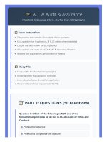 Acca audit & assurance chapter 4   professional ethics mcqs