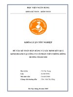 Khóa luận tốt nghiệp Kế toán kiểm toán: Kế toán bán hàng và xác định kết quả kinh doanh tại Công ty cổ phần Viễn thông Đông Dương Telecom