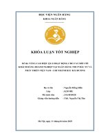 Khóa luận tốt nghiệp Ngân hàng: Nâng cao hiệu quả hoạt động cho vay đối với khách hàng doanh nghiệp tại Ngân hàng TMCP Đầu tư và Phát triển Việt Nam - Chi nhánh Bắc Hải Dương