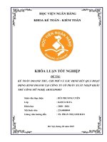 Khóa luận tốt nghiệp Kế toán kiểm toán: Kế toán doanh thu, chi phí và xác định kết quả hoạt động kinh doanh tại Công ty Cổ phần Xuất nhập khẩu Thủ công mỹ nghệ Artexport