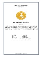 Khóa luận tốt nghiệp Luật học: Pháp luật về hoạt động cho vay của ngân hàng thương mại và thực tiễn thi hành tại Ngân hàng Thương mại cổ phần Đầu tư và Phát triển Việt Nam