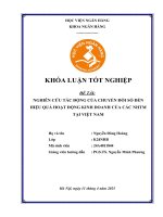 Khóa luận tốt nghiệp Ngân hàng: Nghiên cứu tác động của chuyển đổi số đến hiệu quả hoạt động kinh doanh của các NHTM tại Việt Nam