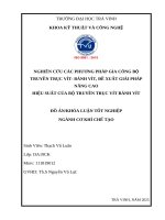 Nghiên cứu các phương pháp gia công bộ truyền trục vít  bánh vít, Đề xuất giải pháp nâng cao hiệu suất của bộ truyền trục vít bánh vít
