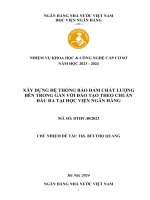 Đề tài nghiên cứu khoa học cấp Cơ sở: Xây dựng hệ thống bảo đảm chất lượng bên trong gắn với đào tạo theo chuẩn đầu ra tại Học viện Ngân hàng