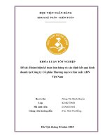 Khóa luận tốt nghiệp Kế toán kiểm toán: Hoàn thiện kế toán bán hàng và xác định kết quả kinh doanh tại Công ty Cổ phần Thương mại và Sản xuất ABN Việt Nam