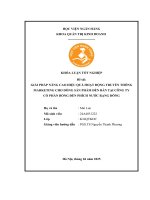Khóa luận tốt nghiệp Quản trị kinh doanh: Giải pháp nâng cao hiệu quả hoạt động truyền thông marketing cho dòng sản phẩm đèn bàn tại Công ty Cổ phần Bóng đèn Phích nước Rạng Đông